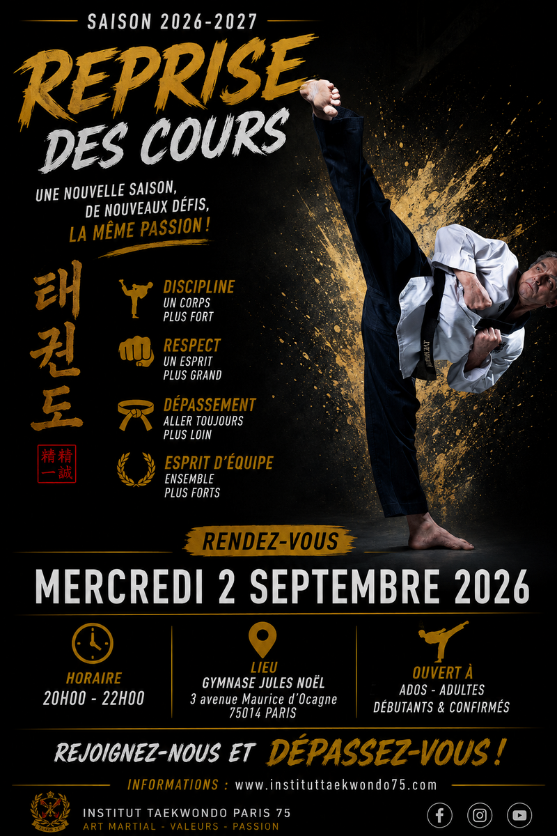 Reprise des Cours - Saison 2026-2027