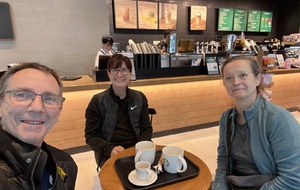 Café avec Marina GALICHET et Mireille AUNAC ma partenaire en paire Over 60.