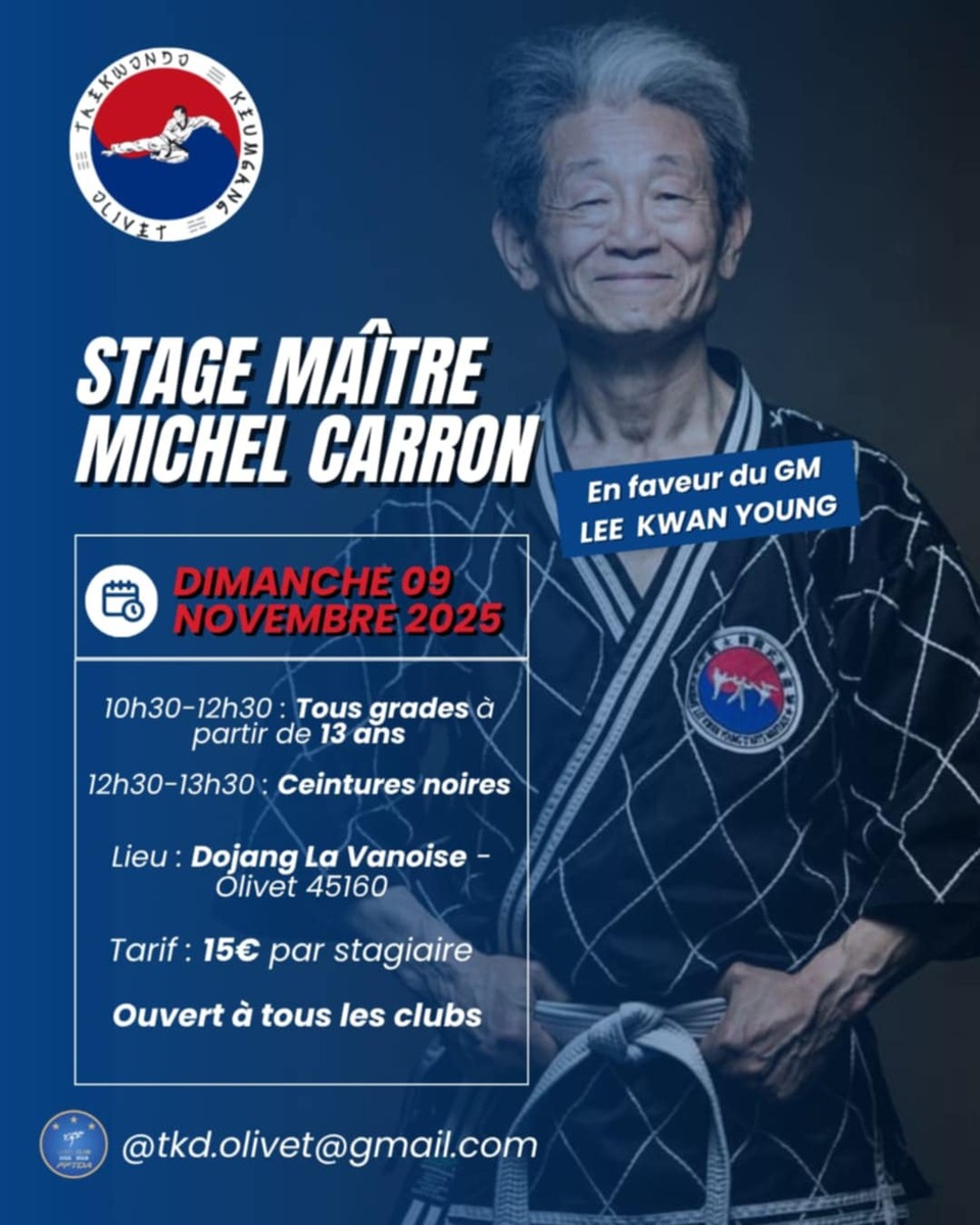 Stage de soutien Grand Maître LEE Kwan Young