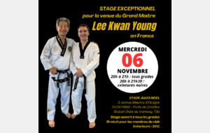 STAGE AVEC LE GRAND MAITRE LEE KWAN YOUNG